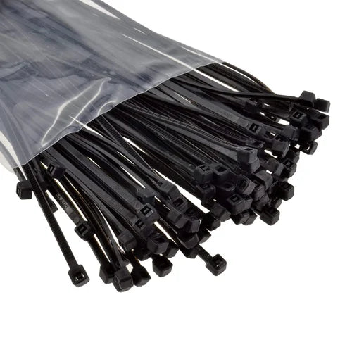 Plastic Cable Ties black 8”x 1/8