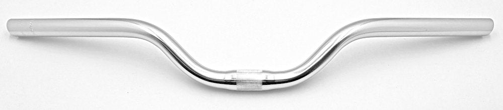 Handlebar 25.4mm silver alloy with 60mm elevation