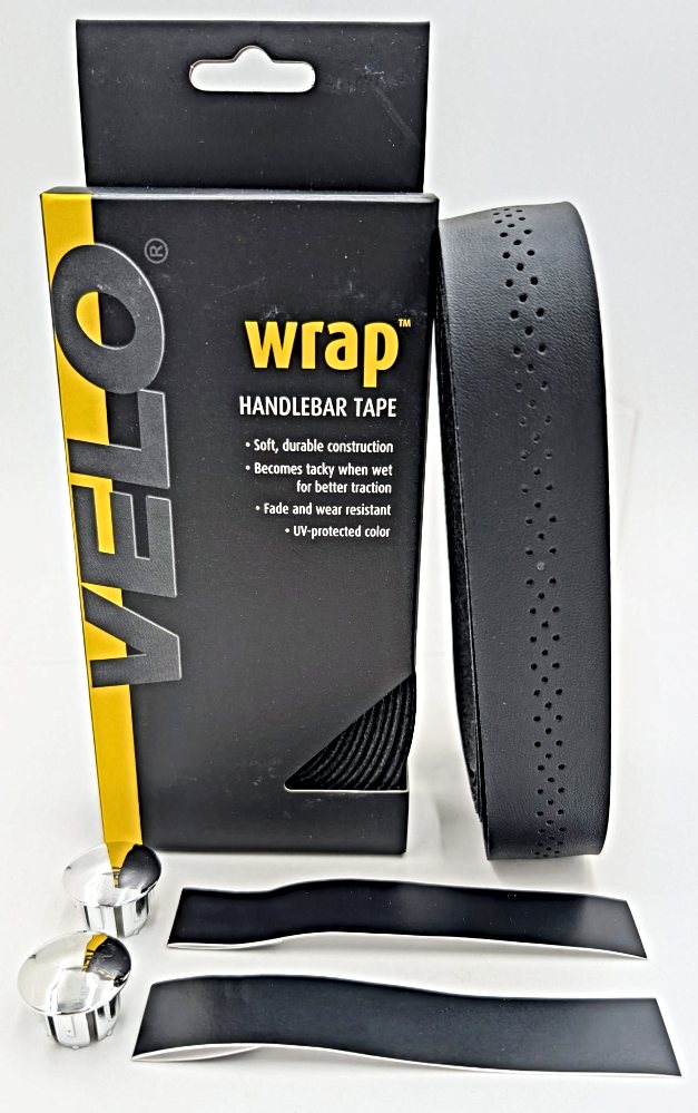 Velo handlebar tape black microfiber