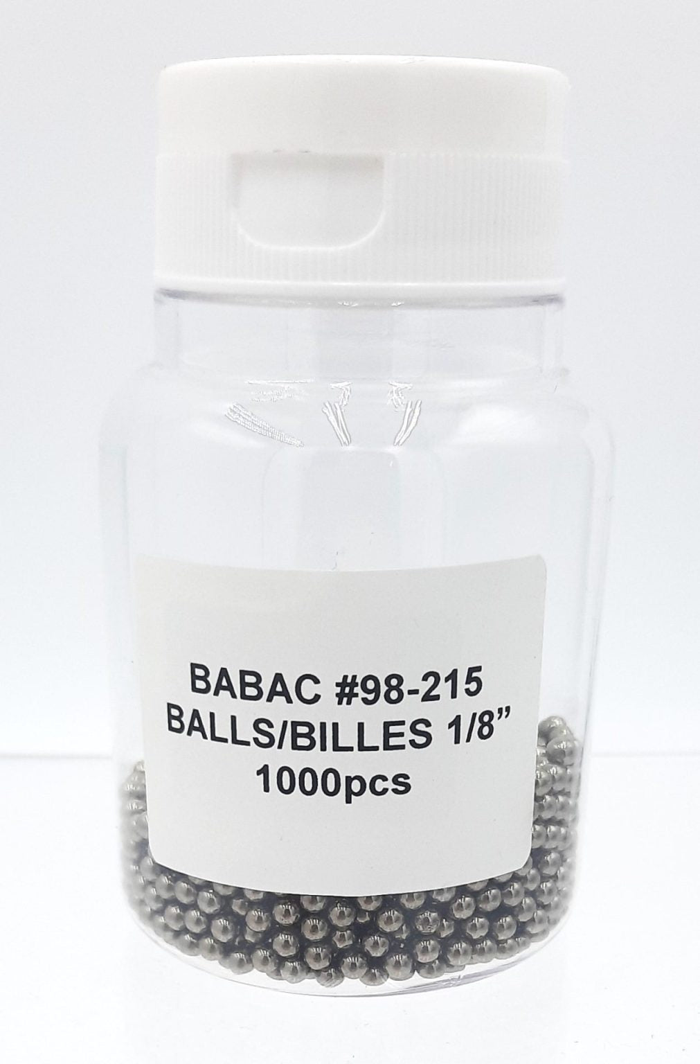 Ball 1/8″ bearings 1000/pcs per bottle