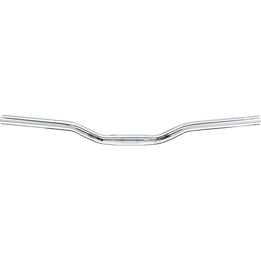 Handlebar 25.4mm silver alloy with 20mm elevation