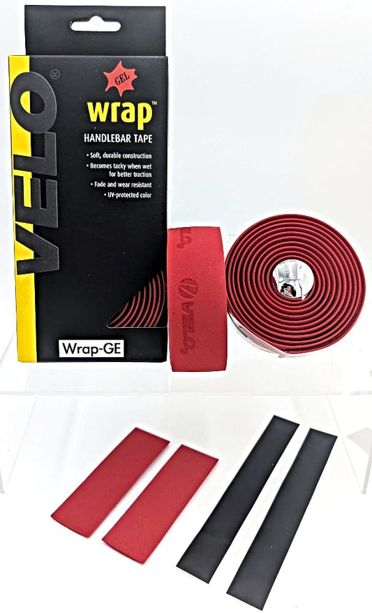 *Velo* Handlebar tape red cork with Gel