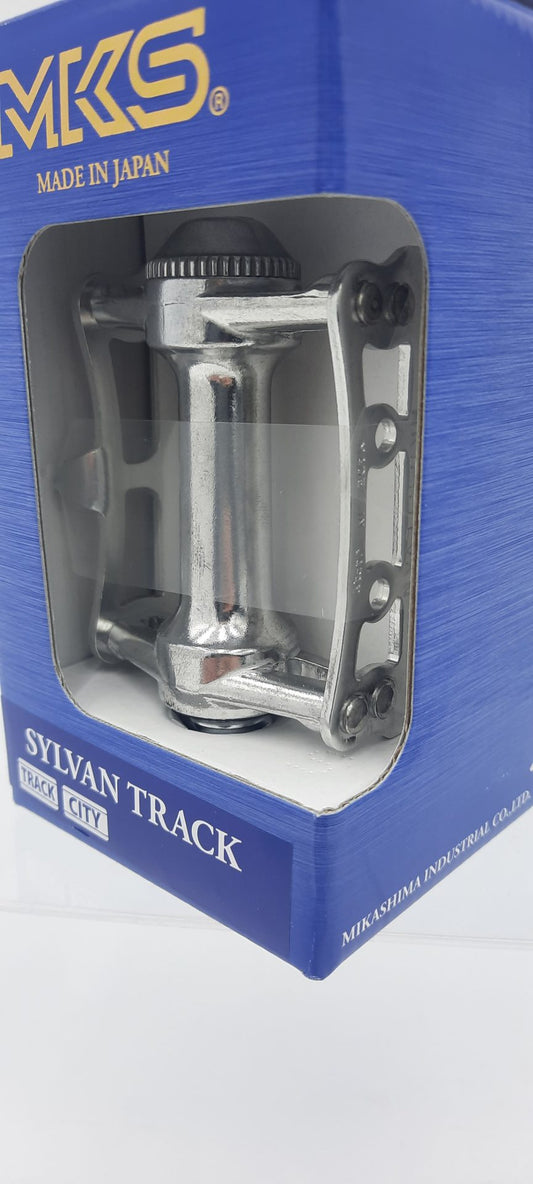 MKS Sylvan Track silver alloy with 9/16″ axle
