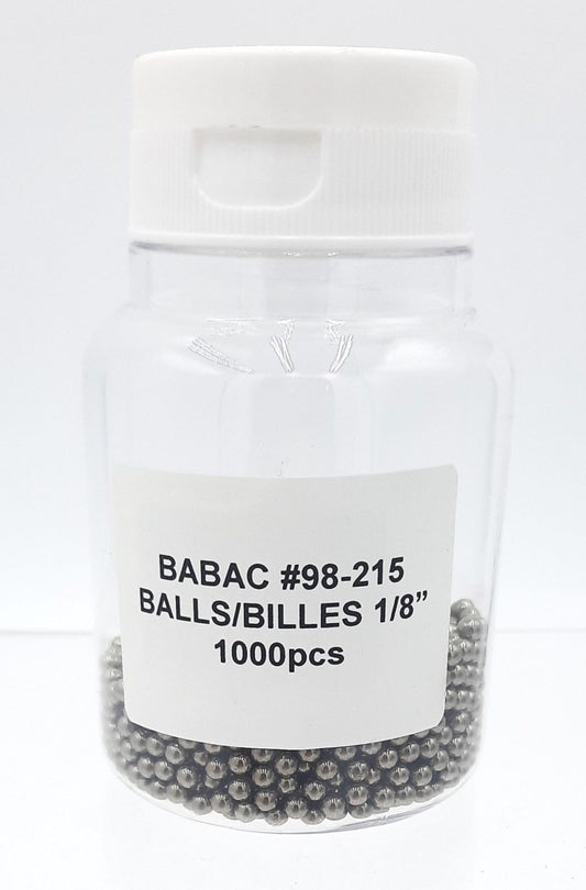 Ball 1/8″ bearings 1000/pcs per bottle